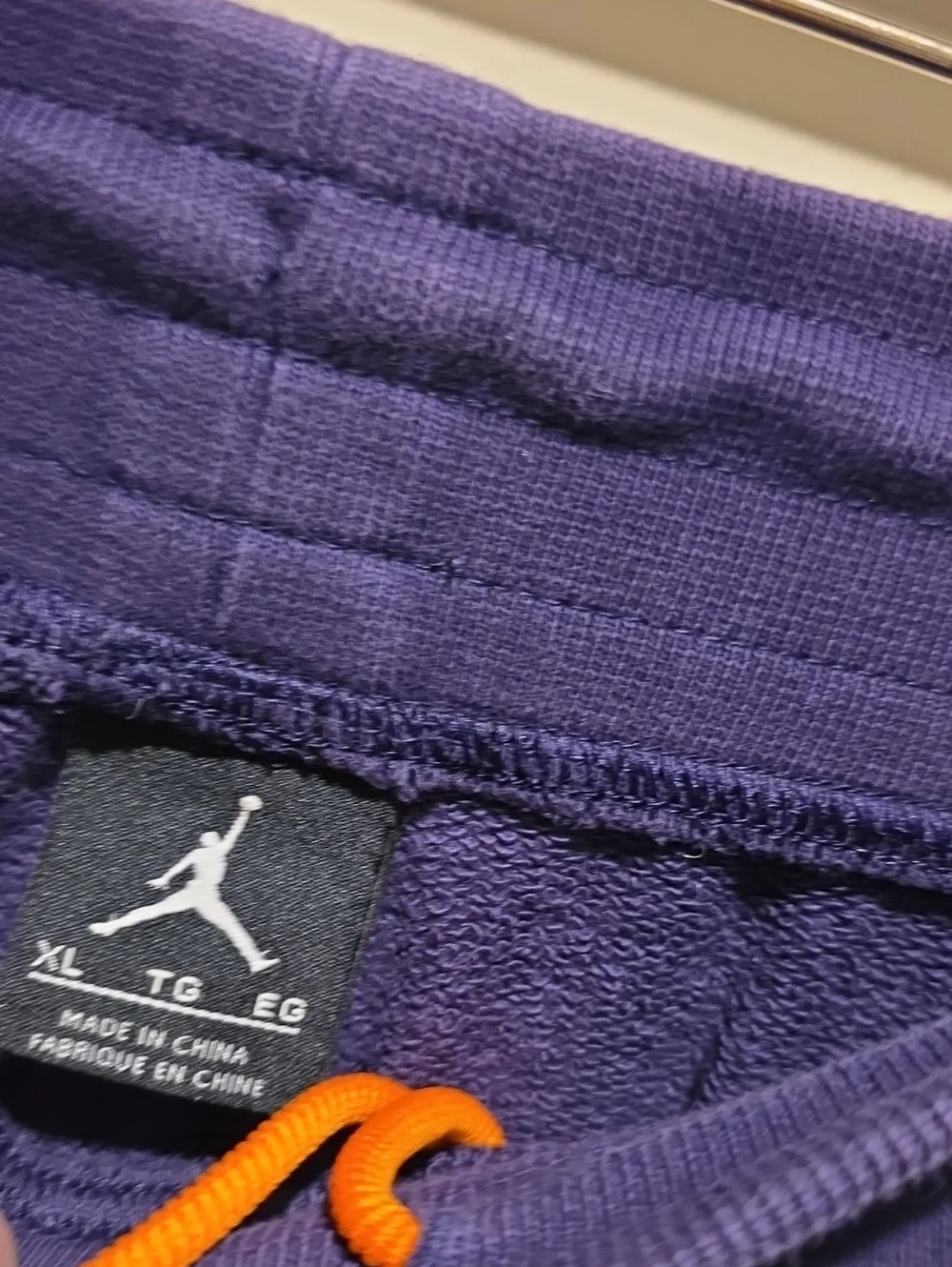 Jordan Men’s Purple and Orange Basketball Shorts Size Xl Extra Large Super Long